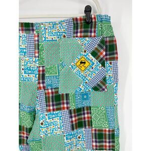 Vintage Skidz Patchwork Quilt Style Skater Pants Drawstring 90s Kid Gen X NWOT
